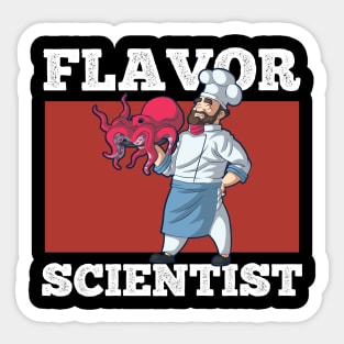 Flavor Scientist  Cooking Hat Funny Cook Chef    for a  Cook Sticker